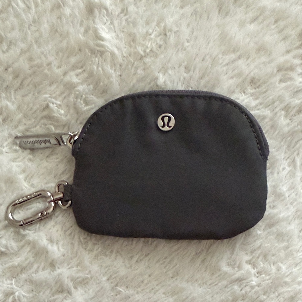 NWOT Lululemon Dark Grey Keychain Coin Pouch